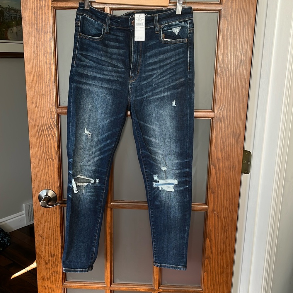 New with tags American Eagle super stretch jeans.  Size 8 X-Short